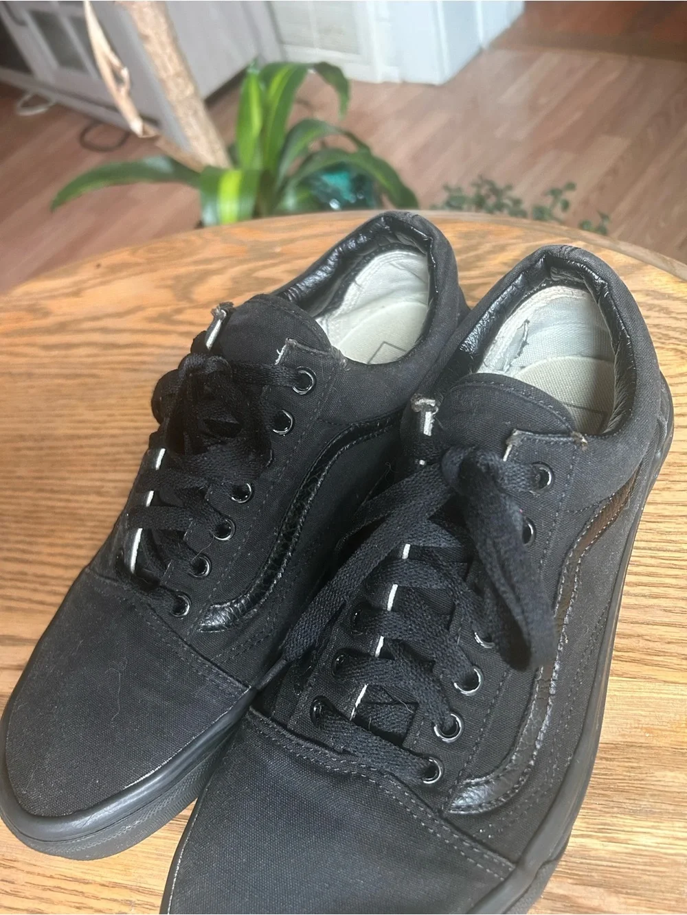 Vans Black Low-Top Canvas Sneakers